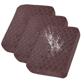 SHANNA Sofa Seat Cushion Slipcovers: 3Pcs Modern Printed Couch Cushion Cover Waterproof Patio Cushions Solid Color Couch Cushion Slipcovers Suitable for Armchair, Sofa Seat Slipcover (Coffee Brown)