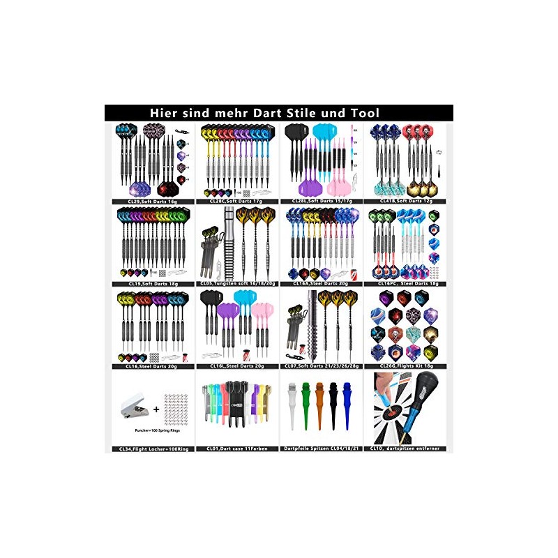 CyeeLife Dart Sharpener 5pcs For Steel Tip Darts Set