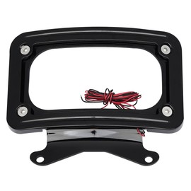 XFMT Curved License Plate Frame W/LED Light Compatible with Harley Street Glides Road Glide 2010-Later