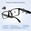 Tulbeys Smart Glasses, Anti-Blue Light Bluetooth Eyewear Built-in Mic. and