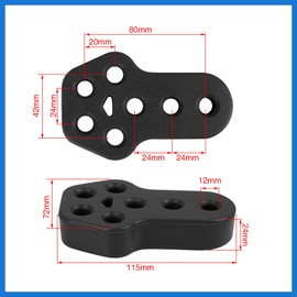 VekAuto 7 Holes 12mm Dia Car Exhaust Hanger Bushing Muffler Rubber Black Auto Accessories