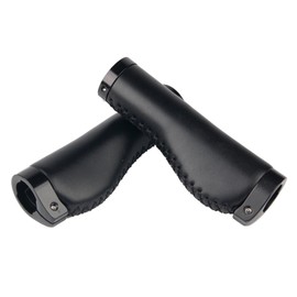 sakurawing Universal Grip Handle Grip Bicycle Mountain Bike Road Bike Cross Bike PU Leather Ergo Classic Black