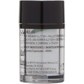 NYX Professional Makeup, Glitter para rostro y cuerpo, Tono Ice, 2.5g