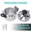 4 Quart Pressure Cooker, Compound Bottom Small Pressure Canner, Easy