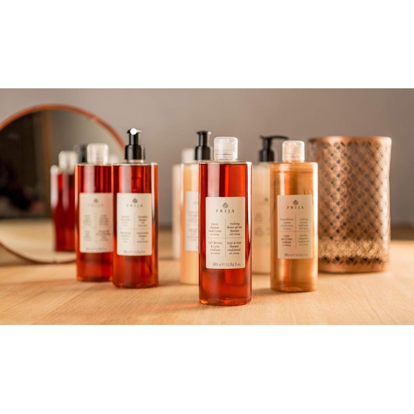 PRIJA XL Set of 3 x 380 ml Liquid Soap Ginseng Skin & Hair Shampoo, Body Lotion, Spa
