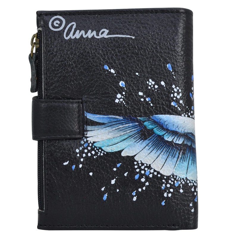 Anna by Anuschka Women Genuine Leather Purse Hand Painted Peace
