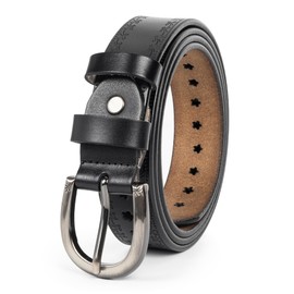 XuoAz Women-Leather-Belt for Jeans Pants Adjustable-Fashion-Casual-Waist-Belts Hollow Flower Belt for Ladies Girls