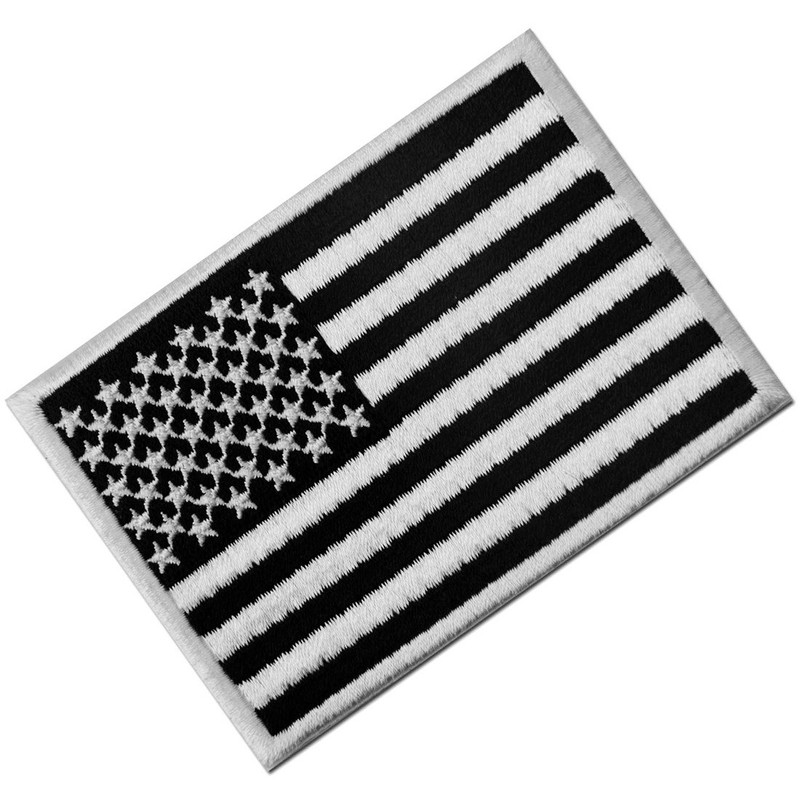 Tactical American Flag Embroidered Patch with Hook and Loop Ties,