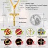 FaithHeart Halskette mit Kreuzanhänger,Herren Jungen goldene Kruzifix Kette Geschenke für