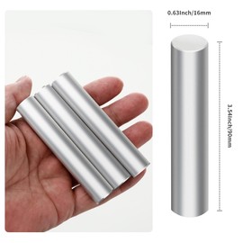 Qtcial 3-Pack 99.99％ Magnesium Metal Rod, High Purity Mg Bar for Fire Starter, Survival Emergency, Sparks Accessory for Outdoor Travel Camping Hiking 3.5" Long x 0.63" Diameter (900mm x 16mm)