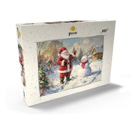 MyPuzzle Weihnachtsmann und Schneemann in Winterszenerie - Premium 1000 Teile Puzzle - MyPuzzle Sonderkollektion von Puzzle Galaxy
