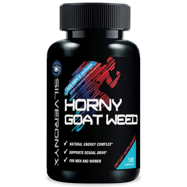 Extra Strength Horny Goat Weed Extract 1560mg - 3X Strength, Performance, Energy, Drive, Size, Stamina with Maca, Saw Palmetto, Ginseng, L-Arginine & Tongkat Supplement for Men & Women - 120 Capsules