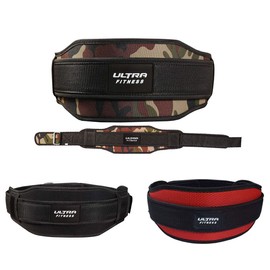 Weight Lifting Belt Gym Fitness Training Double Strength Neoprene Bodybuilding Workout Men Women Support Powerlifting Squats Deadlifts Equipment Back Support Neoprene Lumber Pain (Camouflage, M)