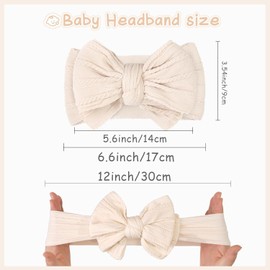 JOYOYO 6 Pcs Baby Headband Wide Hairband With Cute Big Bows, Super Stretchy Headbands Headwears for Baby, Toddlers