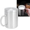 Stainless Steel Mug with Handle Lid DoubleLayer Heat Insulation Cup