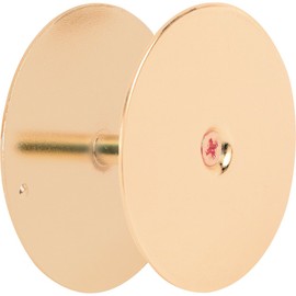 Prime-Line U 9516 Steel Door Hole Cover Plate, Brass (Single Pack)