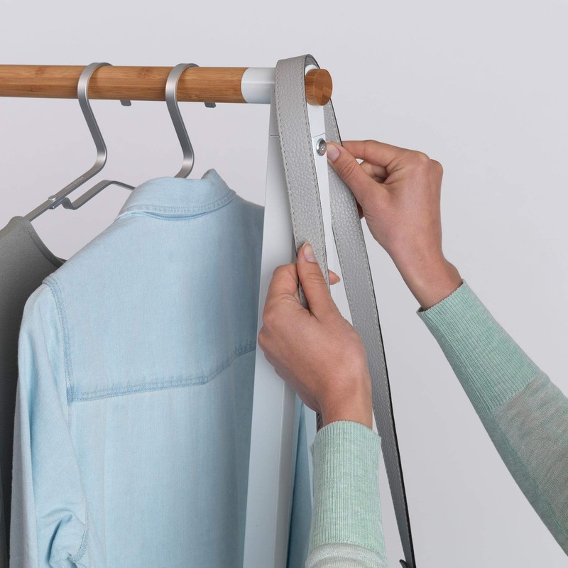 Brabantia Linn Clothes Rail with Shelves, Large, White,118265