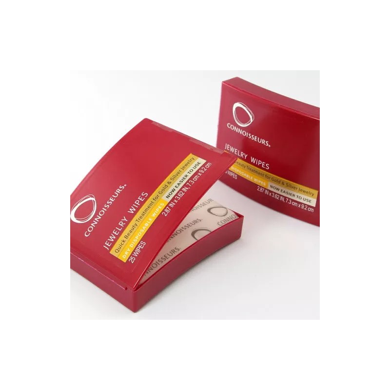 Connoisseurs Jewelry Wipes Gold and Silver Cleaner 25 Count -