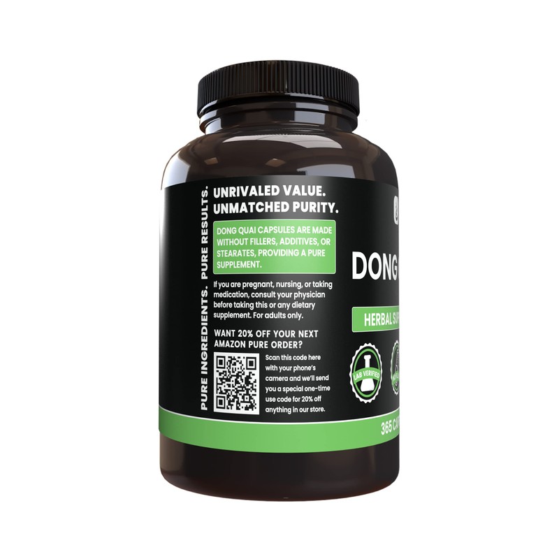 PURE ORIGINAL INGREDIENTS Dong Quai, (365 Capsules), No Magnesium Or