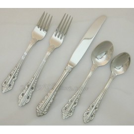 Wallace Antique Baroque 5 Piece Place Setting 18/10 Stainless Steel Flatware