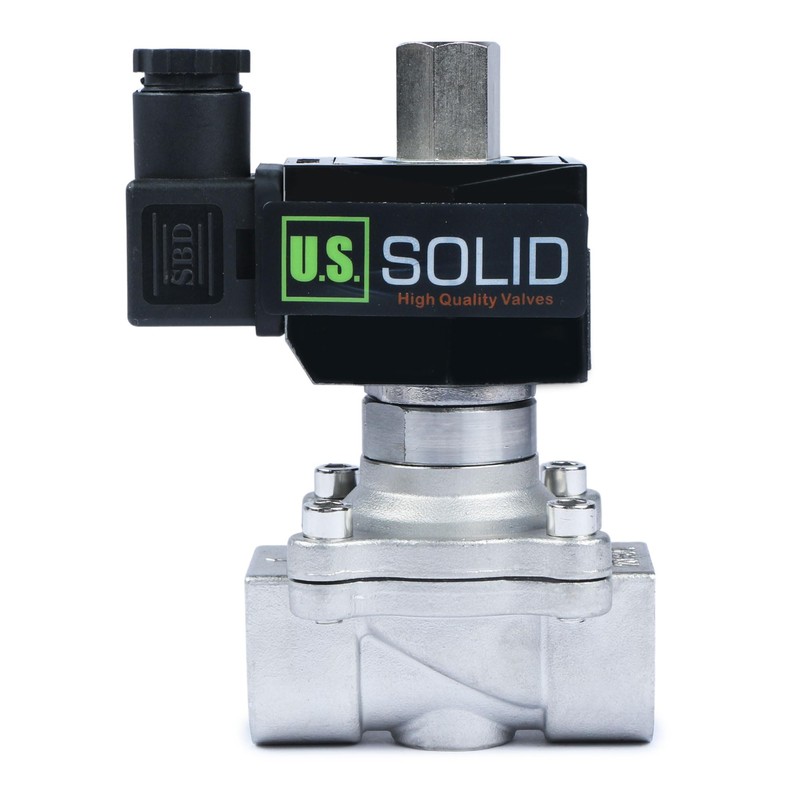 U.S. Solid 3/4 inch Solenoid Valve - Stainless Steel 110V