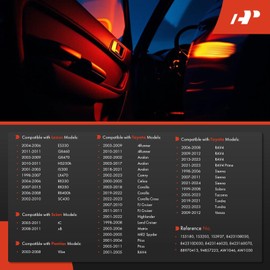 A-Premium Door Jamb Switch Compatible with Toyota Camry, RAV4, Corolla, Prius, Tacoma, Highlander, Tundra, Sienna, 4Runner, Matrix & Lexus RX330, RX350, RX400h, ES330 & Scion & Pontiac, 4-PC Set