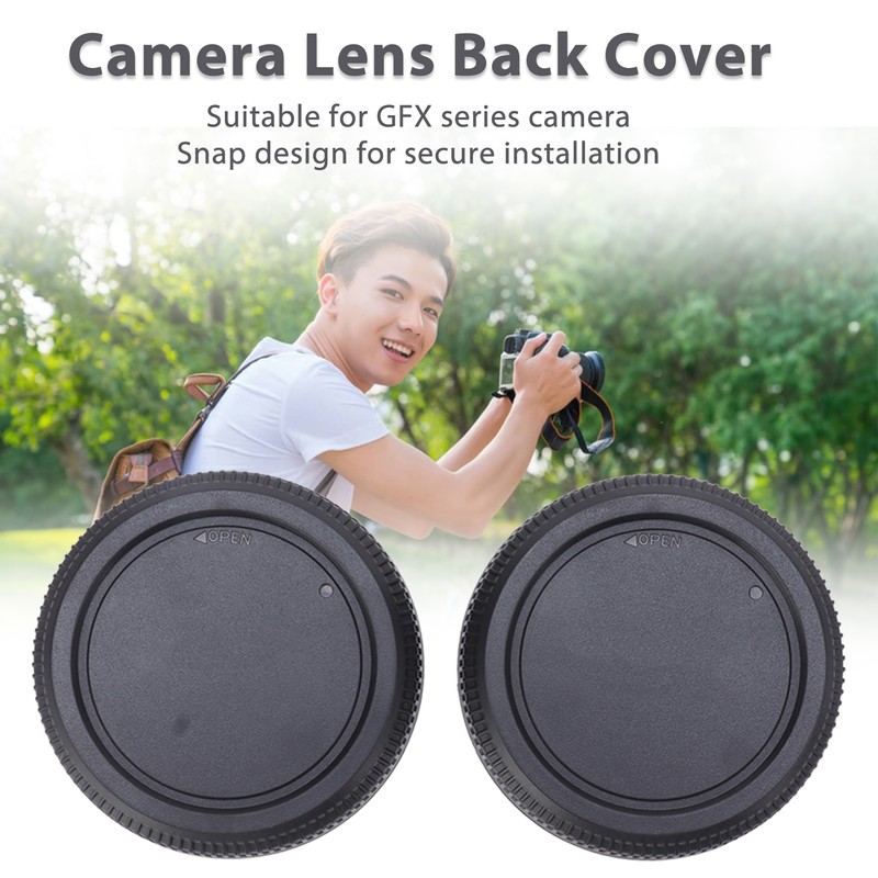 2PCS Lens Rear Caps ABS Plastic Snap On Lens Back