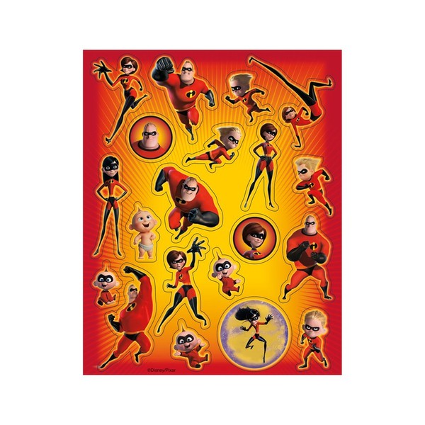 Unique The Incredibles Party Stickers, 1 Pack