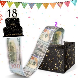 WenmthG Funny Money Gifts Birthday 18, DIY Surprise Box, 18th Birthday Money Box for Cash Gift Draw, Gift Box for 18th Birthday Girl Boy