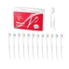Mini cepillo de dientes desechable con pasta de dientes portátil