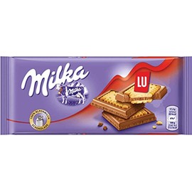 Milka Lu Cookie Milk Chocolate Bar, 3 Ounce (Pack of 18)