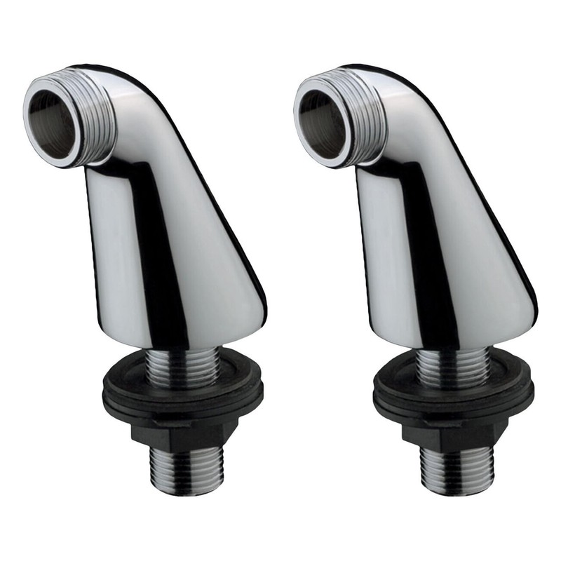 Nes Home Pair of Chrome Deck Mounted Bath Filler Shower