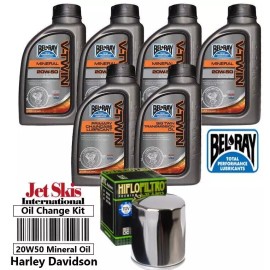 JSI Bel Ray Kit Harley Davidson Engine Oil Change Kit V Twin Cam Dyna Softail Fatboy Electra