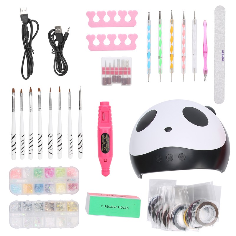12Pcs Nail Art Kit Rhinestones Dotting Pen Nail Drill Pen