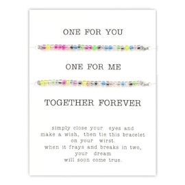 MXXGMYJ Matching Friendship Bracelets for Women Best Friend Birthday Gifts for Women Christmas Gifts for BFF Bracelets for 2 Stocking Stuffers for Women Bestie Gift Ideas Luminous Bead Bracelet