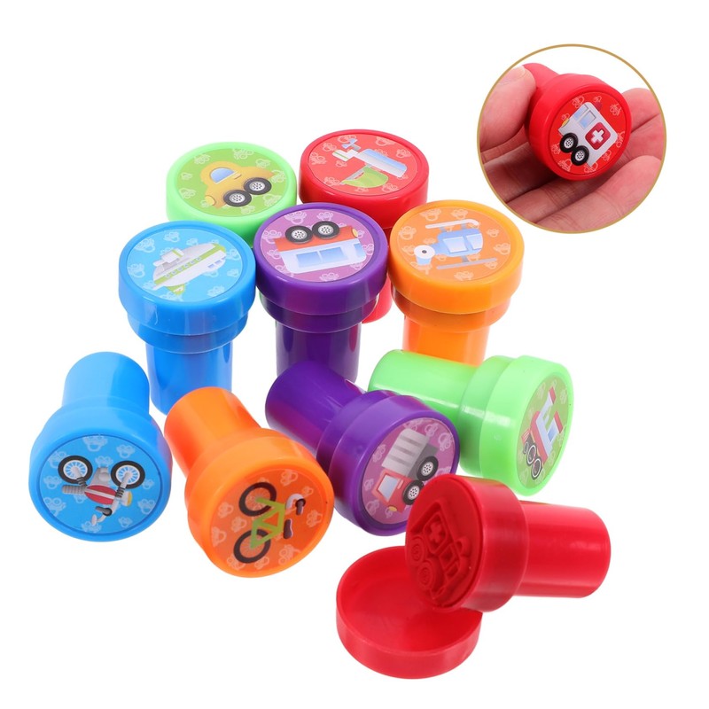 Sosoport 10pcs Transport Theme Stamps for Fun Journal Stamps Favors