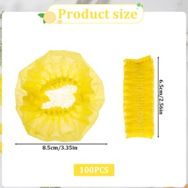 100 Pcs Lemon Wedge Stretch Wraps for Squeezing Halves and Wedge Lemon Nets Covers for Making Seed-Free Lemons Juice