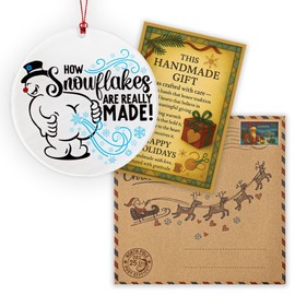 Funny Snowman Ornament 2025, Naughty Christmas Tree Decoration, Gag Gift for Adults, Unique Holiday Humor, How snowflakes, Mica Hanging Piece, Christmas Ornaments 2025