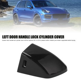 TKSE Left Door Handle Lock Cap, Left Door Handle Lock Cylinder Cover 95853187900 Front Exterior Door Handle Lock Cap for Cayenn 2011 to 2018 (Black)