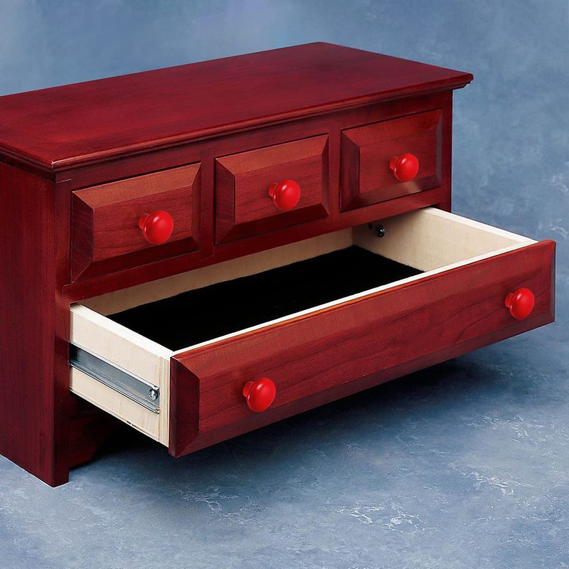 JAPCHET 16 Pack Red Ceramic Cabinet Knobs, Single Hole Ceramic