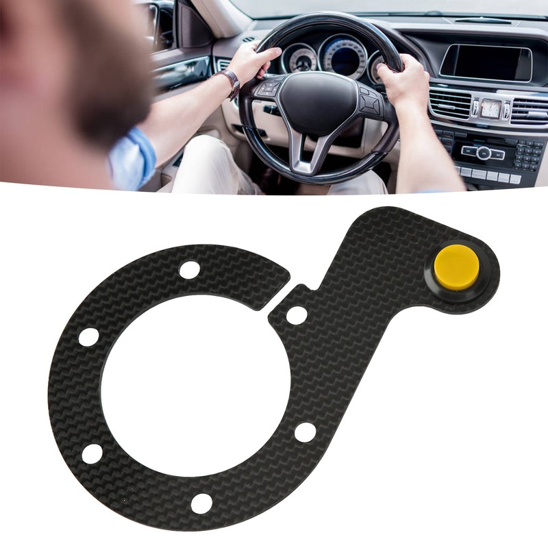 Steering Wheel Horn Button 6 Hole Carbon Fiber Comfortable Touch