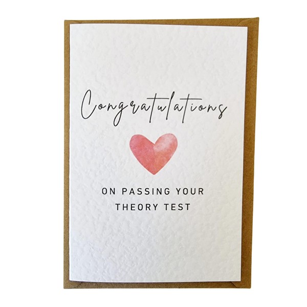 Congratulations On Passing Your Theory Test Card - Driving Theory