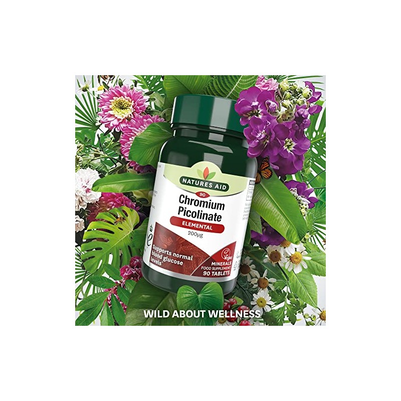 Natures Aid Chromium Picolinate Tablets 200ug Pack of 90