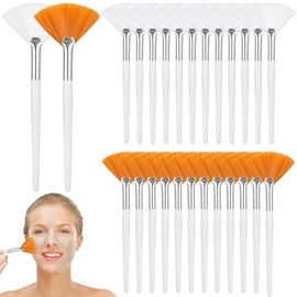 Brochas Para Faciales Spa, 20 Piezas De Cepillos De Abanico Para Mascarillas, Herramientas Profesionales Para Salón De Belleza Y Uso Doméstico, Mangos De 157 mm Con Cerdas De Nylon Suaves