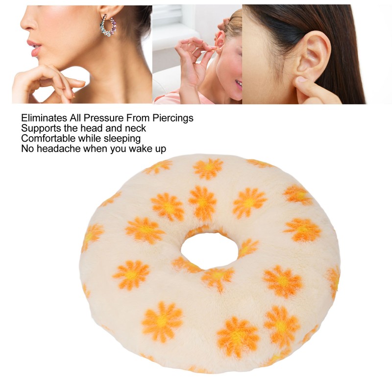 Ear Piercing Pillow Breathable Soft Head Neck Support Side Sleeping