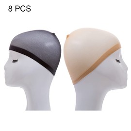 YANCAIYUNL 8 Pcs Wig Caps Stretchy & Breathable Nylon Wig Cap, Wig Caps for Women Lace Front Wig Stocking