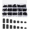 Yesaler Round Spacer Black Spacer Sleeves Insulation Washers ABS Washers