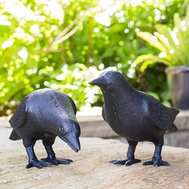 Park Hill Collection EAB82066 Cast Iron Crows, Set of 2, Assorted Styles