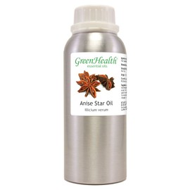 Anise Star Essential Oil - 8 fl oz (237 ml) Aluminum Bottle w/ Plug and Cap - 100% Pure Essential Oil - GreenHealth