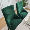 FORCHEER Wing Back Dining Chair Covers Set of 2 Green